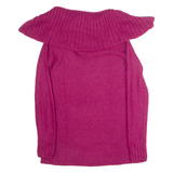 O'NEILL Womens Jumper Pink Roll Neck Chunky Knit M