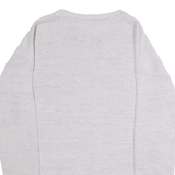 LEVI'S Womens Jumper Grey Crew Neck Tight Knit S