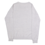 LEVI'S Womens Jumper Grey Crew Neck Tight Knit S