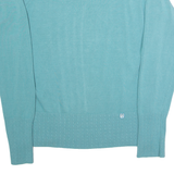 TED BAKER Womens Jumper Green Roll Neck Tight Knit Viscose UK 4