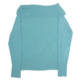 TED BAKER Womens Jumper Green Roll Neck Tight Knit Viscose UK 4