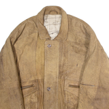 Mens Flight Jacket Brown Leather M