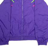FILA Womens Shell Jacket Purple Nylon 90s Striped UK 18