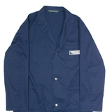 Locher Hauser Gruppe Swiss Mens Workwear Coat Blue Twill S