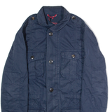 TOMMY HILFIGER Womens Parka Coat Blue L