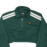 ELLESSE Cropped Womens Sweatshirt Green UK 8