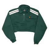 ELLESSE Cropped Womens Sweatshirt Green UK 8