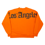 BLACK SQUAD Los Angeles Oversized Womens Sweatshirt Orange USA XS