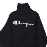 CHAMPION Womens Sweatshirt Black High Neck XXS