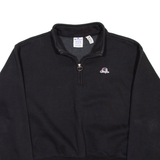 CHAMPION Womens Sweatshirt Black 1/4 Zip M
