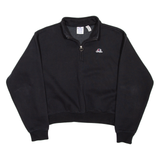 CHAMPION Womens Sweatshirt Black 1/4 Zip M