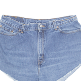 LEVI'S 550 Cut Off Womens Denim Shorts Blue L W35