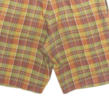 VINCI SEASON Womens Casual Shorts Yellow 90s Check L W36