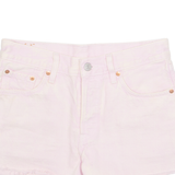 LEVI'S 501 Cut Off Womens Denim Shorts Pink S W28