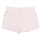 LEVI'S 501 Cut Off Womens Denim Shorts Pink S W28