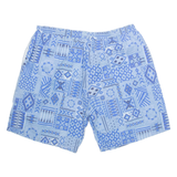 H&M Mens Swimming Shorts Blue Crazy Pattern L W34