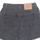LEVI'S 550 Cut Off Womens Denim Shorts Grey Paisley S W28