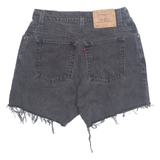LEVI'S 550 Cut Off Womens Denim Shorts Grey Paisley S W28