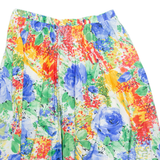 Womens A-Line Skirt Red Knee Length Floral L