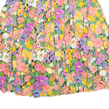Womens Skater Skirt Pink Short Viscose Floral M