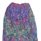 MIKADO Womens A-Line Skirt Blue Knee Length Floral S