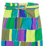 BODE Womens Pencil Skirt Blue Knee Length Colourblock M