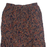CANDA Womens A-Line Skirt Brown Knee Length Viscose 90s Floral UK 18