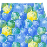 YONA All Over Apple Print Womens Straight Skirt Blue Knee Length UK 14