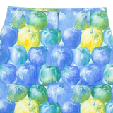 YONA All Over Apple Print Womens Straight Skirt Blue Knee Length UK 14