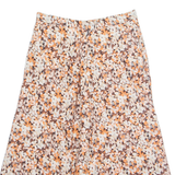 VILONA Womens A-Line Skirt Pink Knee Length Floral M
