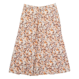 VILONA Womens A-Line Skirt Pink Knee Length Floral M