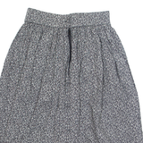 Womens A-Line Skirt Black Knee Length Crazy Pattern S