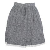 Womens A-Line Skirt Black Knee Length Crazy Pattern S