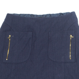 ZARA Womens Straight Skirt Blue Short XS