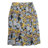 THE LEGEND Womens A-Line Skirt Black Knee Length Floral L