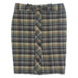 TED BAKER Womens Pencil Skirt Black Knee Length Check UK 12