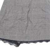 ZARA Button Up Womens Straight Skirt Black Short Check XS