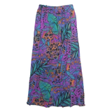 Womens A-Line Skirt Blue Midi Floral S