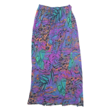 Womens A-Line Skirt Blue Midi Floral S