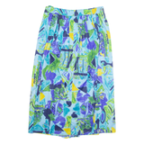 CANDA Womens A-Line Skirt Blue Midi Floral M