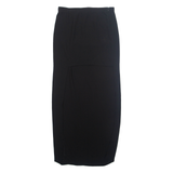 ZARA Hi-low Womens Straight Skirt Black Midi S