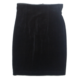 BENETTON Womens Bandage Skirt Black Short 90s Velvet S