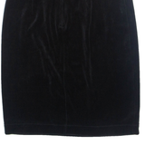 BENETTON Womens Bandage Skirt Black Short 90s Velvet S