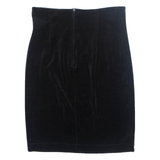 BENETTON Womens Bandage Skirt Black Short 90s Velvet S