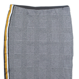 ZARA Womens Straight Skirt Black Knee Length Check L