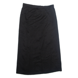 Womens A-Line Skirt Black Knee Length L