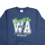 PORT AND COMPANY Seattle Mens Sweatshirt Blue USA S
