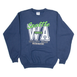 PORT AND COMPANY Seattle Mens Sweatshirt Blue USA S