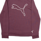 PUMA Womens Sweatshirt Maroon High Neck S