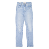 LEVI'S 724 High Rise BIG E Womens Jeans Blue Slim Skinny Stone Wash W25 L30